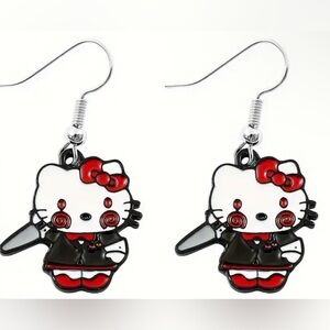 New Hello Kitty Halloween Spooky Dangle Drop Earrings